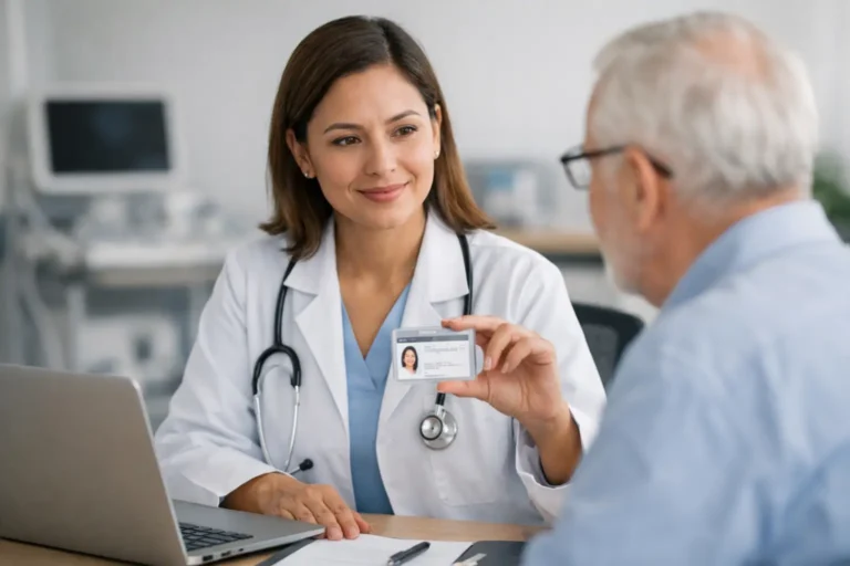 Perfil médico con cédula visible y verificable